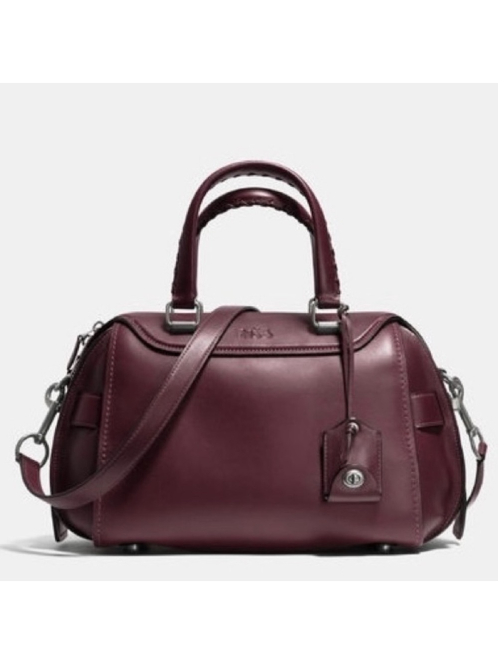 Coach Ace Glovetanned Leather Satchel Oxblood Maroon Purse Shoulder Handbag - Picture 1 of 14